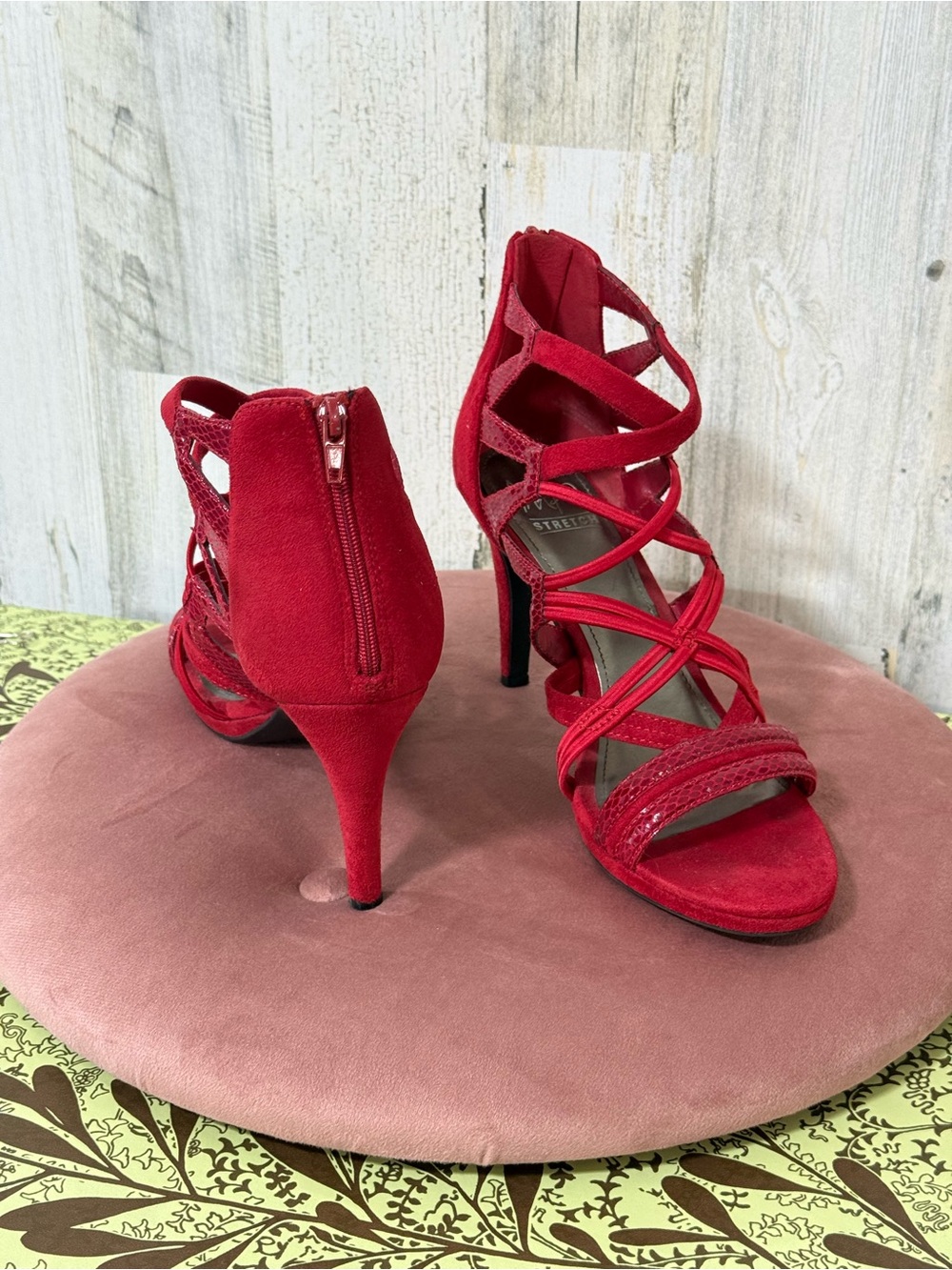 Impo Red Strappy 4” High Heels - Picture 7 of 12